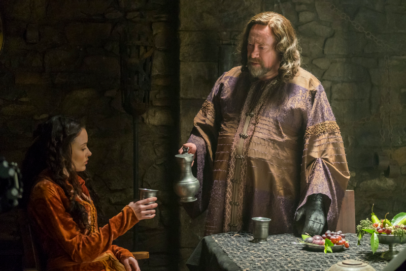 Therese (Karen Hassan) and Odo (Owen Roe) prepare for some decadence (Bernard Walsh/History)